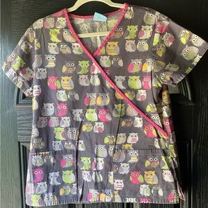 Owl Scrub Top